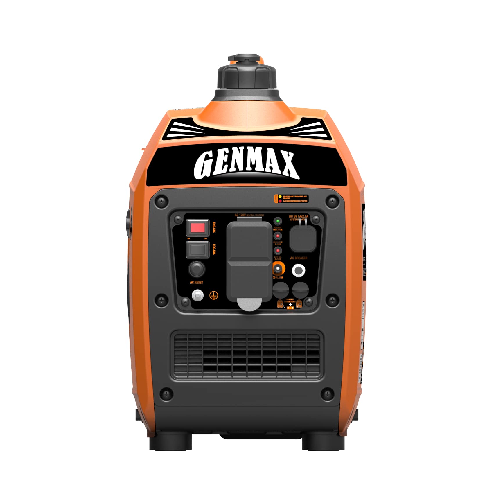 GENMAX Portable Inverter Generator,1200W Ultra-Quiet Gas Engine, EPA Compliant, Eco-Mode Feature, Ultra Lightweight for Backup Home Use & Camping (GM1200i)