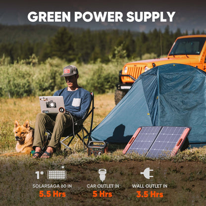 Jackery Portable Power Station Explorer 240, 240Wh Backup Lithium Battery, 110V/200W Pure Sine Wave AC Outlet, Solar Generator for Outdoors Camping Travel Hunting Emergency (Solar Panel Optional)